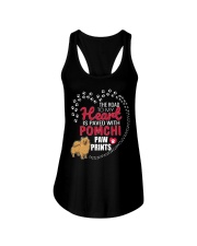 My Heart Paved With Pomchi Paw Prints Ladies Flowy Tank thumbnail