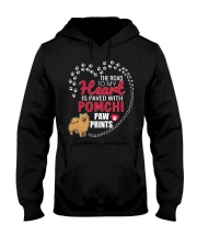 My Heart Paved With Pomchi Paw Prints Hooded Sweatshirt thumbnail