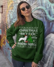 Christmas Is Better WIth A Maremma Crewneck Sweatshirt lifestyle-unisex-sweatshirt-front-3