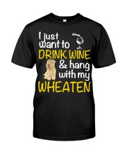 Drink Wine Soft-Coated Wheaten Terrier Classic T-Shirt thumbnail