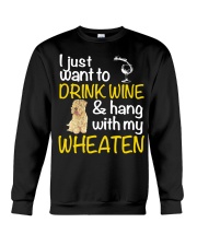 Drink Wine Soft-Coated Wheaten Terrier Crewneck Sweatshirt thumbnail