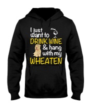 Drink Wine Soft-Coated Wheaten Terrier Hooded Sweatshirt thumbnail