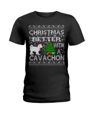 Christmas Is Better With A Cavachon Ladies T-Shirt thumbnail