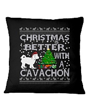 Christmas Is Better With A Cavachon Square Pillowcase thumbnail
