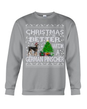 Christmas Is Better With A German Pinscher Crewneck Sweatshirt tile