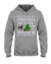 Christmas Is Better With A German Pinscher Hooded Sweatshirt thumbnail