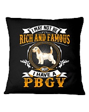 Rich And Famous WIth PBGV Square Pillowcase thumbnail