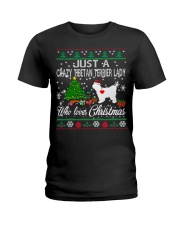 TIBETAN TERRIER CHRISTMAS Ladies T-Shirt thumbnail