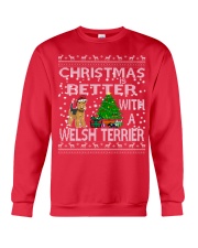 Christmas Is Better With A Welsh Terrier Crewneck Sweatshirt front