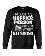 Happier Person Keeshond Crewneck Sweatshirt thumbnail