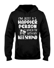 Happier Person Keeshond Hooded Sweatshirt thumbnail