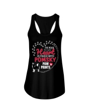 My Heart Paved With Pomsky Paw Prints Ladies Flowy Tank thumbnail
