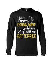 Drink Wine With Rat Terrier Long Sleeve Tee thumbnail