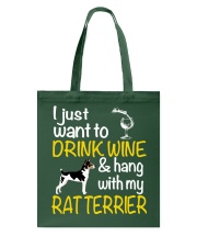Drink Wine With Rat Terrier Tote Bag thumbnail