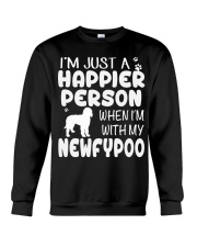 Happier Person Newfypoo Crewneck Sweatshirt thumbnail