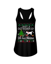 Crazy Lady Loves Bassador And Christmas Ladies Flowy Tank thumbnail