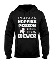 Happier Person Biewer Terrier Hooded Sweatshirt thumbnail