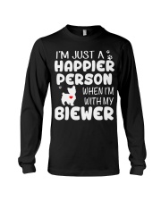 Happier Person Biewer Terrier Long Sleeve Tee thumbnail