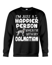 Happier Person Dalmatian Crewneck Sweatshirt thumbnail