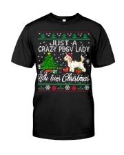 Crazy Lady Loves PBGV And Christmas Classic T-Shirt thumbnail