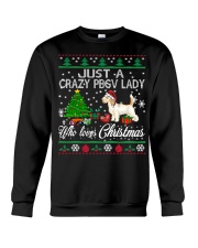 Crazy Lady Loves PBGV And Christmas Crewneck Sweatshirt tile