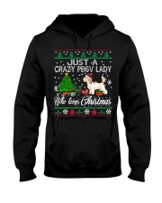 Crazy Lady Loves PBGV And Christmas Hooded Sweatshirt thumbnail