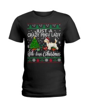 Crazy Lady Loves PBGV And Christmas Ladies T-Shirt thumbnail