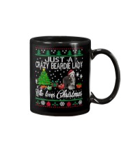 Crazy Lady Loves Beardie And Christmas Mug thumbnail