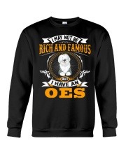 Rich And Famous WIth OES Old English Sheepdog Crewneck Sweatshirt thumbnail