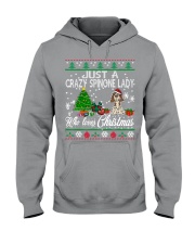 Crazy Spinone Lady Who Loves Christmas Hooded Sweatshirt thumbnail