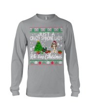 Crazy Spinone Lady Who Loves Christmas Long Sleeve Tee thumbnail