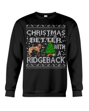 Christmas Is Better With A Rhodesian Ridgeback Crewneck Sweatshirt tile