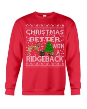 Christmas Is Better With A Rhodesian Ridgeback Crewneck Sweatshirt front