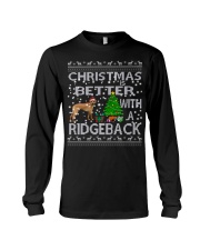 Christmas Is Better With A Rhodesian Ridgeback Long Sleeve Tee thumbnail