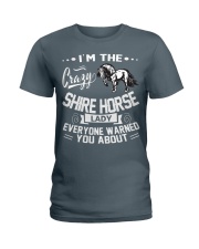 CRAZY SHIRE HORSE LADY Ladies T-Shirt front