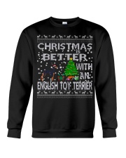 Christmas Is Better With An English Toy Terrier Crewneck Sweatshirt tile