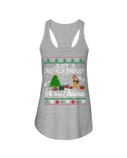 Crazy Welsh Terrier Lady Who Loves Christmas Ladies Flowy Tank thumbnail