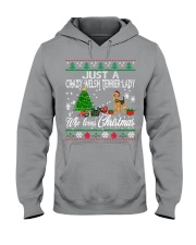 Crazy Welsh Terrier Lady Who Loves Christmas Hooded Sweatshirt thumbnail