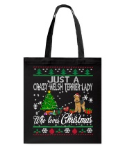 Crazy Welsh Terrier Lady Who Loves Christmas Tote Bag thumbnail
