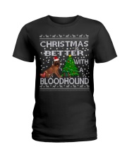 Christmas Is Better WIth A Bloodhound Ladies T-Shirt thumbnail