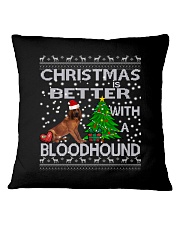 Christmas Is Better WIth A Bloodhound Square Pillowcase thumbnail