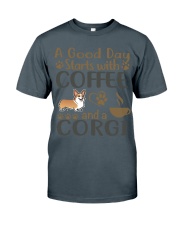 A Good Day WIth Corgi And Coffee Classic T-Shirt thumbnail
