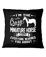 CRAZY MINIATURE HORSE LADY Square Pillowcase thumbnail