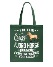 CRAZY FJORD HORSE LADY Tote Bag thumbnail