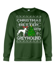 Christmas Is Better With A Greyhound Crewneck Sweatshirt front