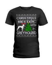 Christmas Is Better With A Greyhound Ladies T-Shirt thumbnail