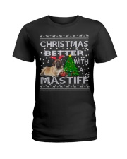 Christmas Is Better WIth A Mastiff Ladies T-Shirt thumbnail
