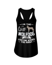 CRAZY WOLFDOG LADY Ladies Flowy Tank thumbnail
