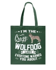 CRAZY WOLFDOG LADY Tote Bag thumbnail