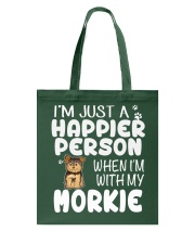 Happier Person Morkie Tote Bag thumbnail